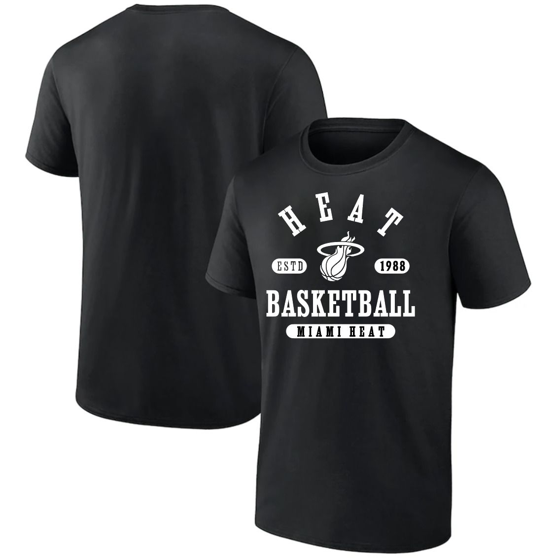 Men 2025 NBA Miami Heat Black T shirts style 041